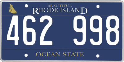 RI license plate 462998