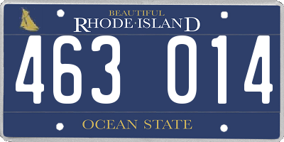 RI license plate 463014