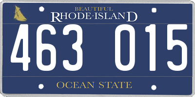 RI license plate 463015
