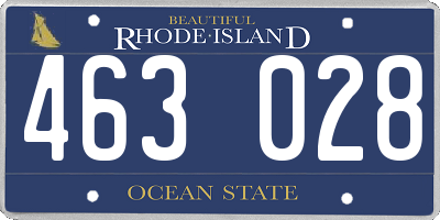 RI license plate 463028
