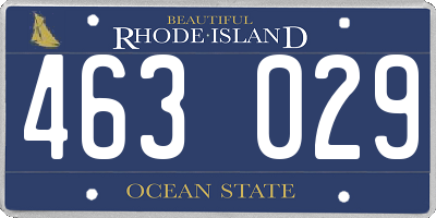 RI license plate 463029