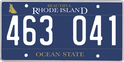RI license plate 463041