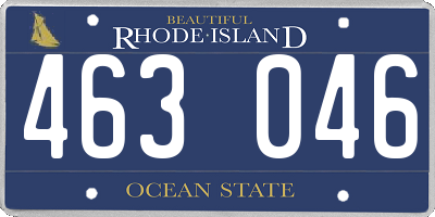 RI license plate 463046