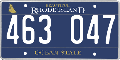RI license plate 463047