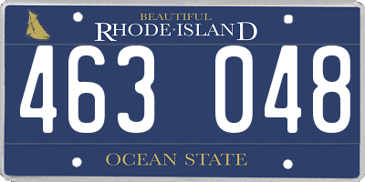 RI license plate 463048