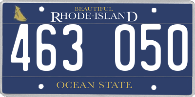 RI license plate 463050