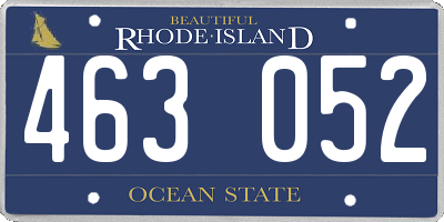 RI license plate 463052