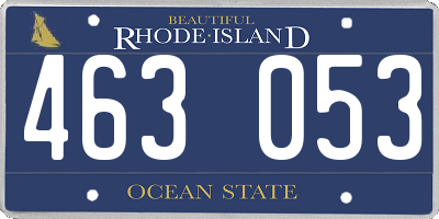 RI license plate 463053