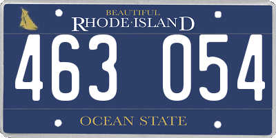 RI license plate 463054