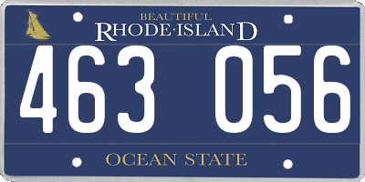 RI license plate 463056