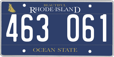 RI license plate 463061