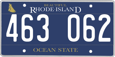 RI license plate 463062