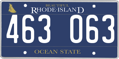 RI license plate 463063