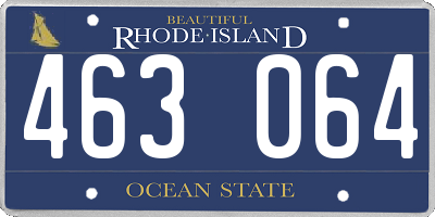 RI license plate 463064