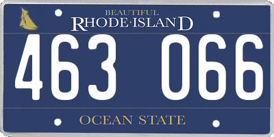 RI license plate 463066