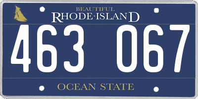 RI license plate 463067