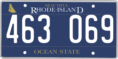 RI license plate 463069