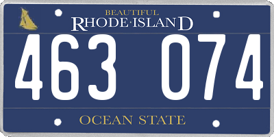RI license plate 463074