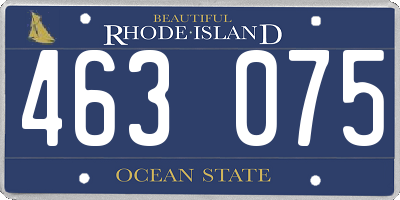 RI license plate 463075