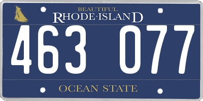 RI license plate 463077