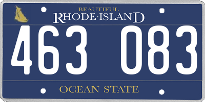 RI license plate 463083