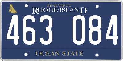 RI license plate 463084