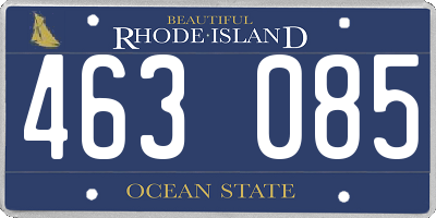 RI license plate 463085