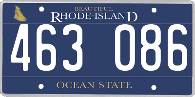 RI license plate 463086