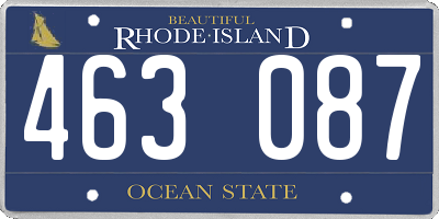 RI license plate 463087