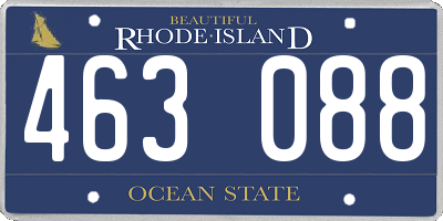 RI license plate 463088