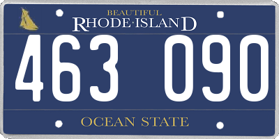 RI license plate 463090