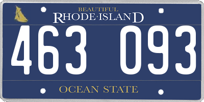 RI license plate 463093