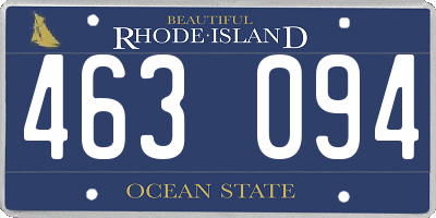 RI license plate 463094