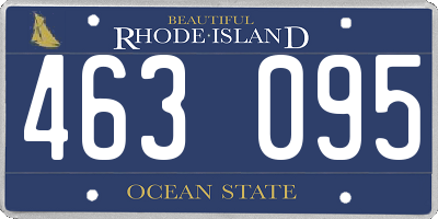RI license plate 463095