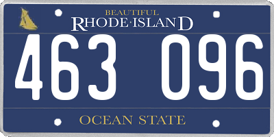 RI license plate 463096