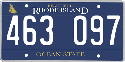 RI license plate 463097