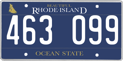 RI license plate 463099