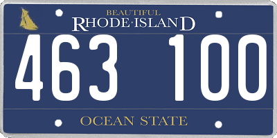 RI license plate 463100