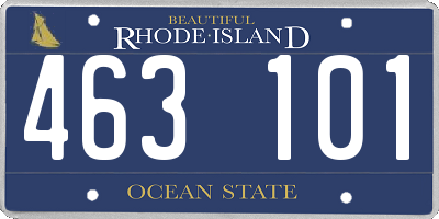 RI license plate 463101