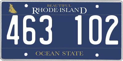RI license plate 463102