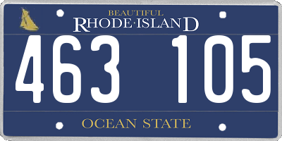 RI license plate 463105