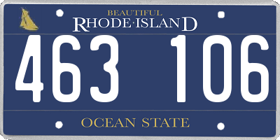 RI license plate 463106