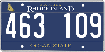 RI license plate 463109