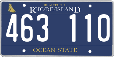 RI license plate 463110