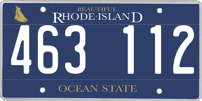 RI license plate 463112