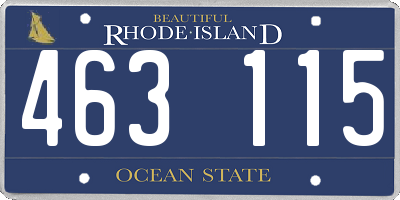 RI license plate 463115