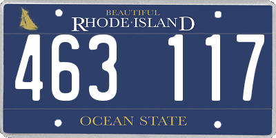 RI license plate 463117