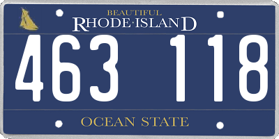 RI license plate 463118