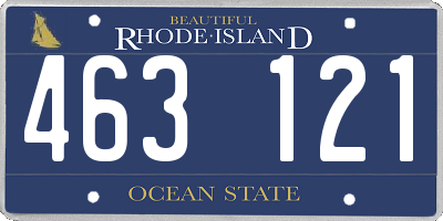 RI license plate 463121