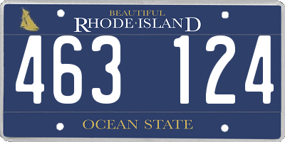 RI license plate 463124